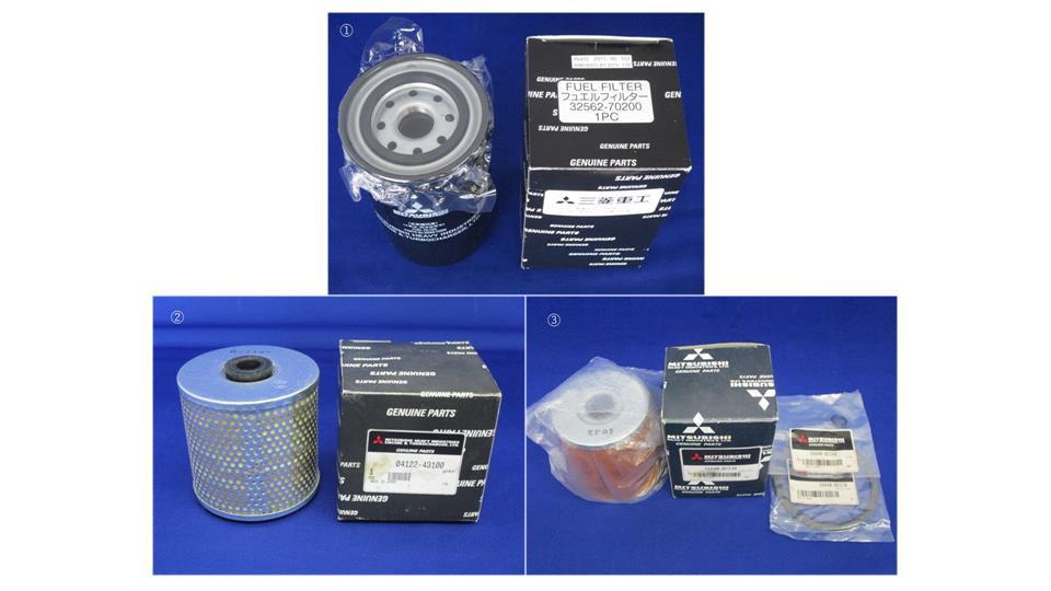 三菱重工フュエルフィルター、オイルフィルター、エレメント 3箱セット