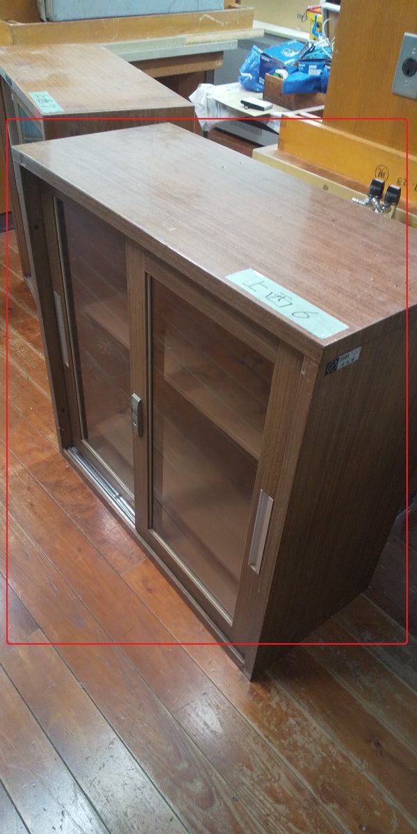 【上西6】引き違いガラス書庫(中型)★現地引渡し可能な方のみ★